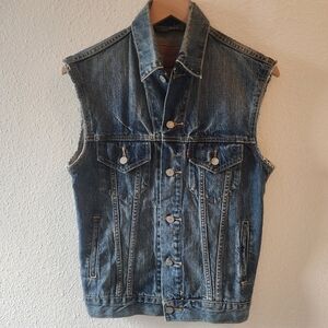 Levi's Womens Trucker Jean Jacket Button Down Denim Medium Wash Blue Size XS